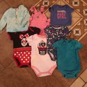 Girls 6-9 month lot! Carhartt overalls!